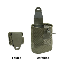 Tactical Haven ™ Nylon Mesh Folding Bag Compatible with MOLLE belt, with Drawstring flap 3595