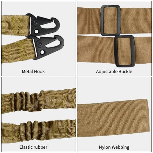 Tactical Haven™ One Single Point Adjustable Bungee for Rifle Gun Sling Strap Hook