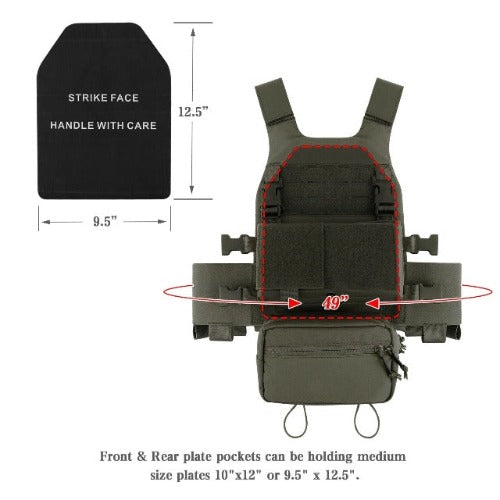 Tactical Haven™ KRYDEX is a reliable tactical vest designed to provide protection using armor.