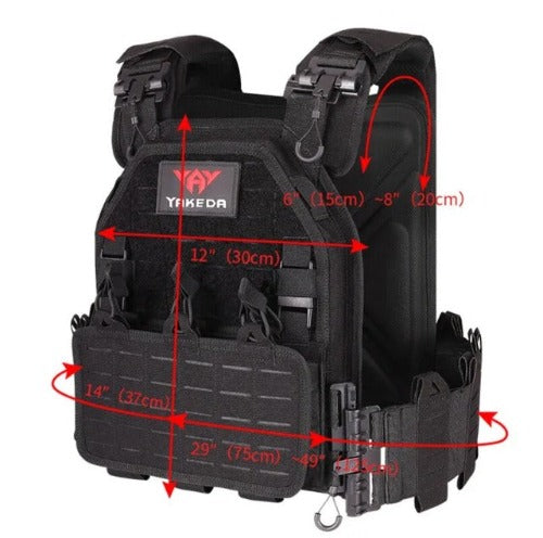 Tactical Haven ™ YAKEDA ProVent Tactical Vest: Quick-release and breathable lining