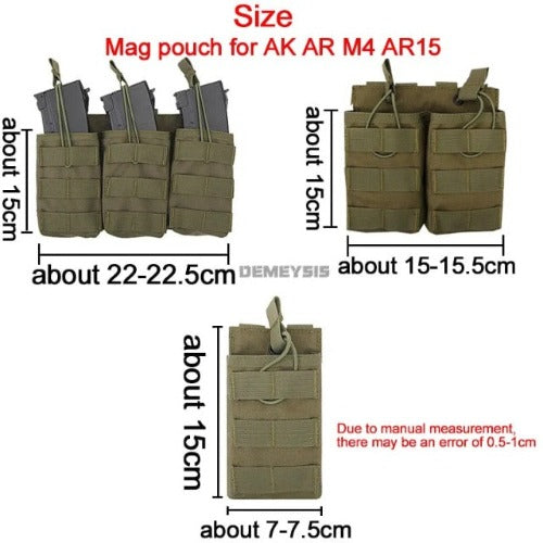 Tactical Haven™ TACTICAL HAVEN 1000D Nylon Magazine Pouch - Single/Double/Triple