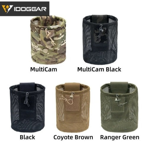 Tactical Haven ™ Nylon Mesh Folding Bag Compatible with MOLLE belt, with Drawstring flap 3595