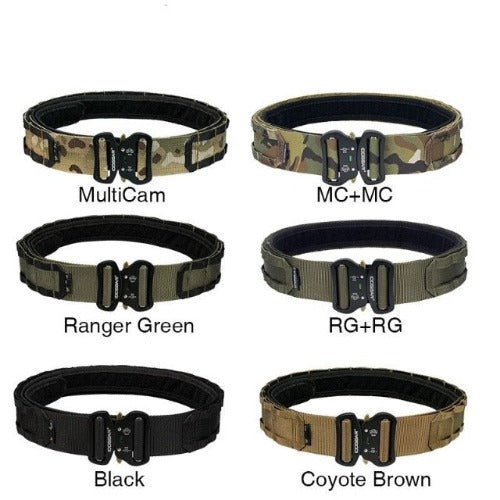 Tactical Haven™ IDOGEAR Two-in-One 2" Tactical Belt Combat Quick Release Metal Buckle Mens MOLLE Belts