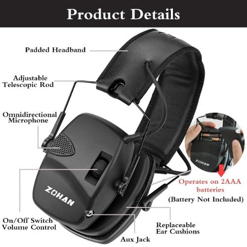 Tactical Haven™ ZOHAN Electronic hearing protection for shooting