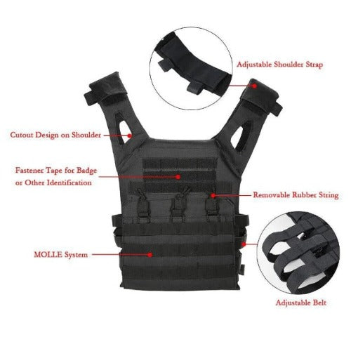 Tactical Haven™ 600D Oxford Cloth Body Armor Adjustable Molle Vest