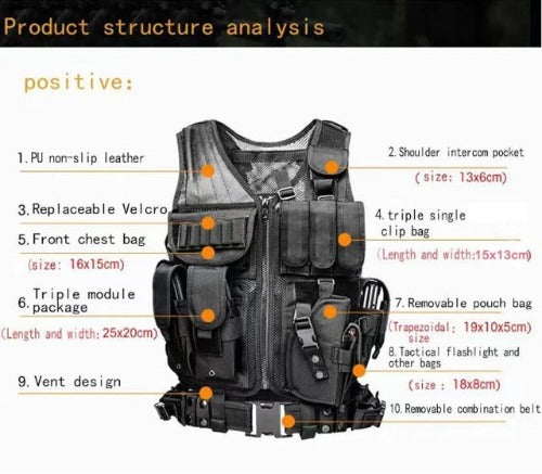 Tactical Haven™ Tactical vest with Molle fastening system