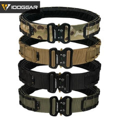 Tactical Haven™ IDOGEAR Two-in-One 2" Tactical Belt Combat Quick Release Metal Buckle Mens MOLLE Belts