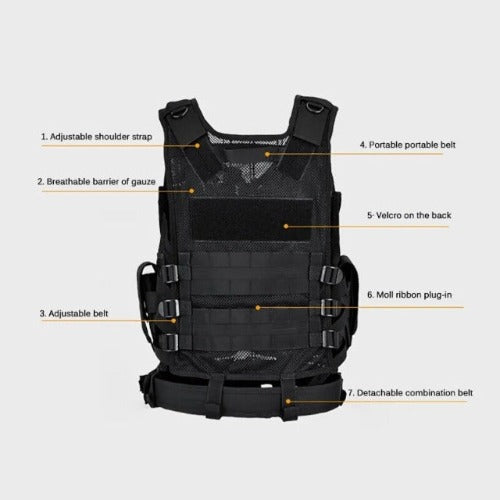 Tactical Haven™ Tactical vest with Molle fastening system