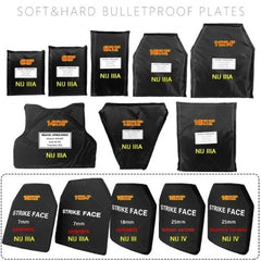 Tactical Haven™ NIJ IIIA, NIJ III Soft/Hard Bulletproof Plates