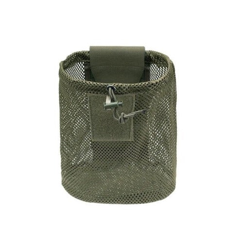 Tactical Haven ™ Nylon Mesh Folding Bag Compatible with MOLLE belt, with Drawstring flap 3595